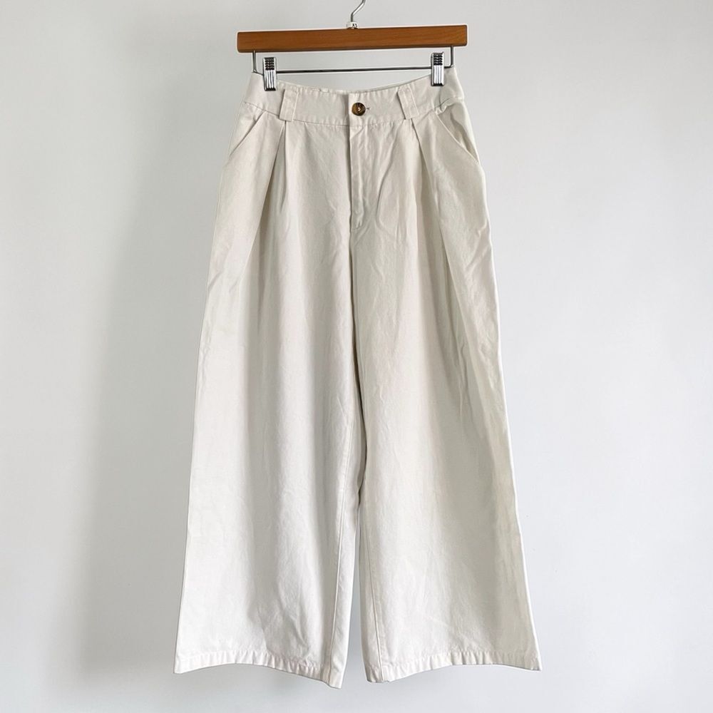 Urban Outfitters Wide Leg Cotton Chino Pants